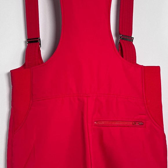 Vintage 80s‎ FERA Ski Bib Snow Suit Pants Stretch Red Apres Retro Mens ML 34R - Picture 5 of 16